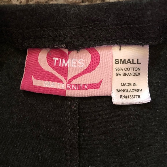 Dark Gray Maternity Leggings - Picture 5 of 5